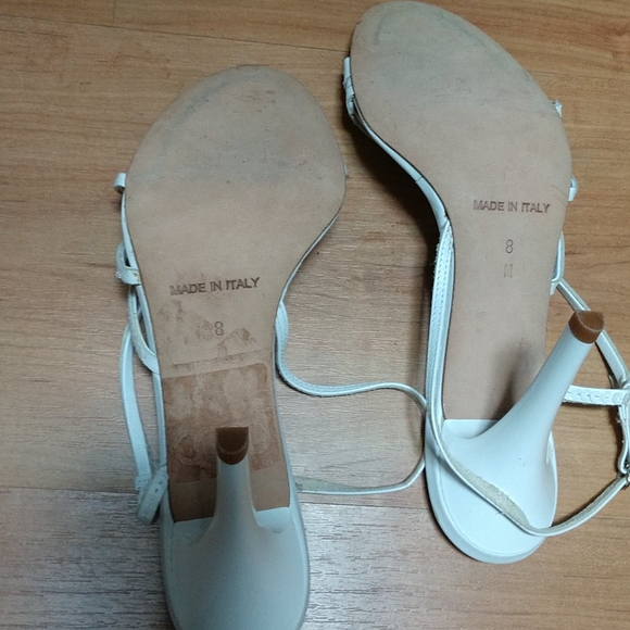 #5 Michael Kors LEATHER SEQUINNED Strappy Heels ITALIAN HANDCRAFTED - Picture 4 of 7